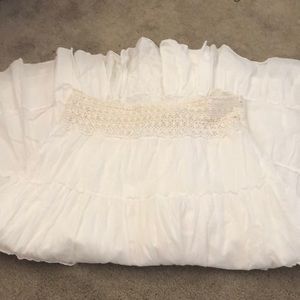 Flowy White Peasant Skirt
